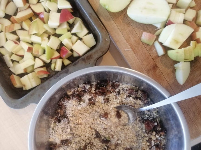 Healthy Leftover Fruit Crumble